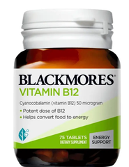 blackmores vitamin b12 tabs 75 b activated b12,b12,Brain Health supplement,healthy heart,healthy heart function,heart,heart attack,heart care,heart health,issues,red blood cells,vitamin B12
