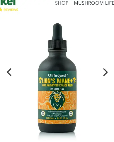 life cyKel Lions Mane Mushroom Extract issues,Kakadu Plum Natural Flavour,life cyKel Lions Mane Mushroom Extract,Mushroom Flavour: Lion’s Mane (Hericium coralloïdes) Mycelia & Fruit Body