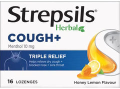 Strepsils Herbal Cough Lozenges Honey & Lemon 16 Pack
