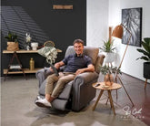 Theorem Studio Dual Motor Headrest & Lumbar Recliner Independent head and legrest,Chaise lounger:,Dual motor,Four individual functions,Independent head and legrest,issues,Pared-back style,Plush design,Power lumbar support,Premium luxury recliner,Recliners