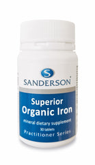 Sanderson Superior Organic Iron 30 Tablets