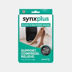 Synxplus Flight And Recovery Socks aiding in recovery post-injury,aiding in recovery post-surgery,Aids in Recovery,Discomfort Reduce Socks,Firm Compression,Flight & Recovery Socks,flight socks,Gentle Compression,Ideal for Travel,issues,leg swelling socks,
