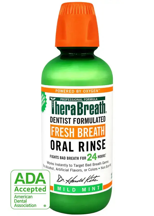 Therabreath Fresh Breath Oral Rinse (Mild Mint) Antigingivitis,Antiplaque Mouthrinse,Fights Gingivitis for 24 Hours,Fresh Breath Oral Rinse,Freshens Breath,Mouthrinse,oral,Oral Care,oral health,Oral Hygiene,oral hygiene support,Oral Rinse,Oral Spray,propo