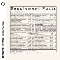 Codeage Teen Fermented Multivitamin Helps Teen Health Multivitamin 60 Caps