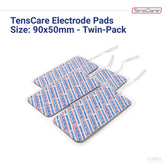 TensCare Electrode Pads Reusable Gentle On Skin Twin Pack 90x50mm For TENS EMS IFT