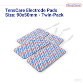 TensCare Ova+ Electrode Pads 90x50mm Reusable Two Pads for TENS EMS IFT Machines Large Area Pain Relief Gentle on Skin