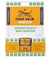 Tiger Balm Analgesic White Mild Ointment 18g arthritis joint pain,Chest rub,issues,joint pain,temporary relief of aches and pains,temporary relief of nasal congestion,Tiger Balm White