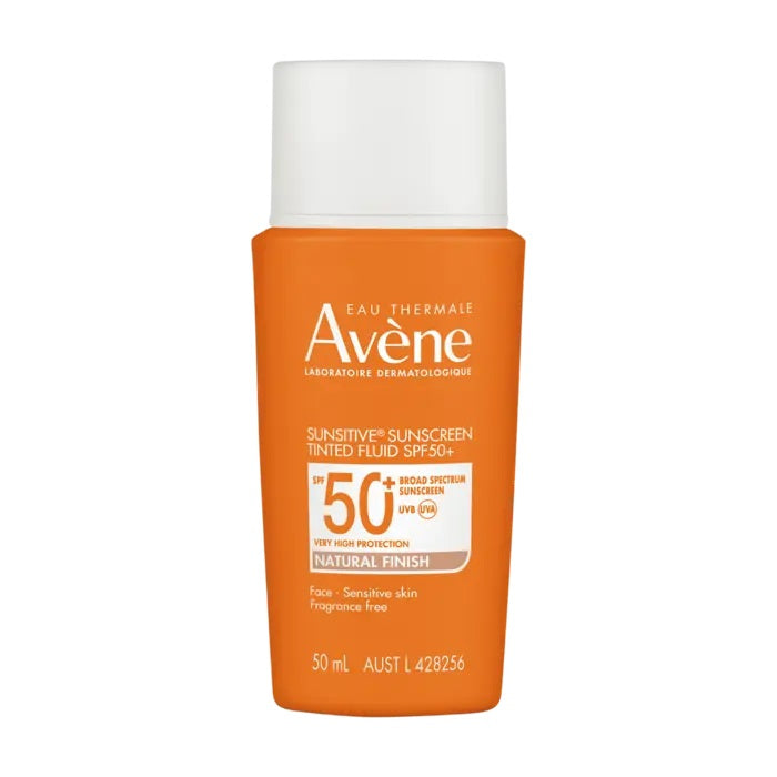 Avène Sunsitive Sunscreen Tinted Fluid SPF 50+ 50ml (Suitable for use under makeup,4 hours water resistant,Aveeno Skin Relief Body Wash,Avene SPF 50+,Avène dermatological expertise,Avène Sunsitive Sunscreen Tinted Fluid SPF 50+ 50ml,Baby skin care conditi