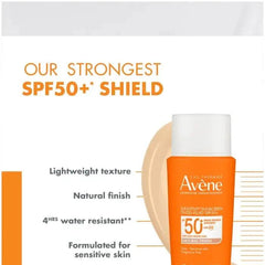 Avène Sunsitive Sunscreen Tinted Fluid SPF 50+ 50ml (Suitable for use under makeup,4 hours water resistant,Aveeno Skin Relief Body Wash,Avene SPF 50+,Avène dermatological expertise,Avène Sunsitive Sunscreen Tinted Fluid SPF 50+ 50ml,Baby skin care conditi