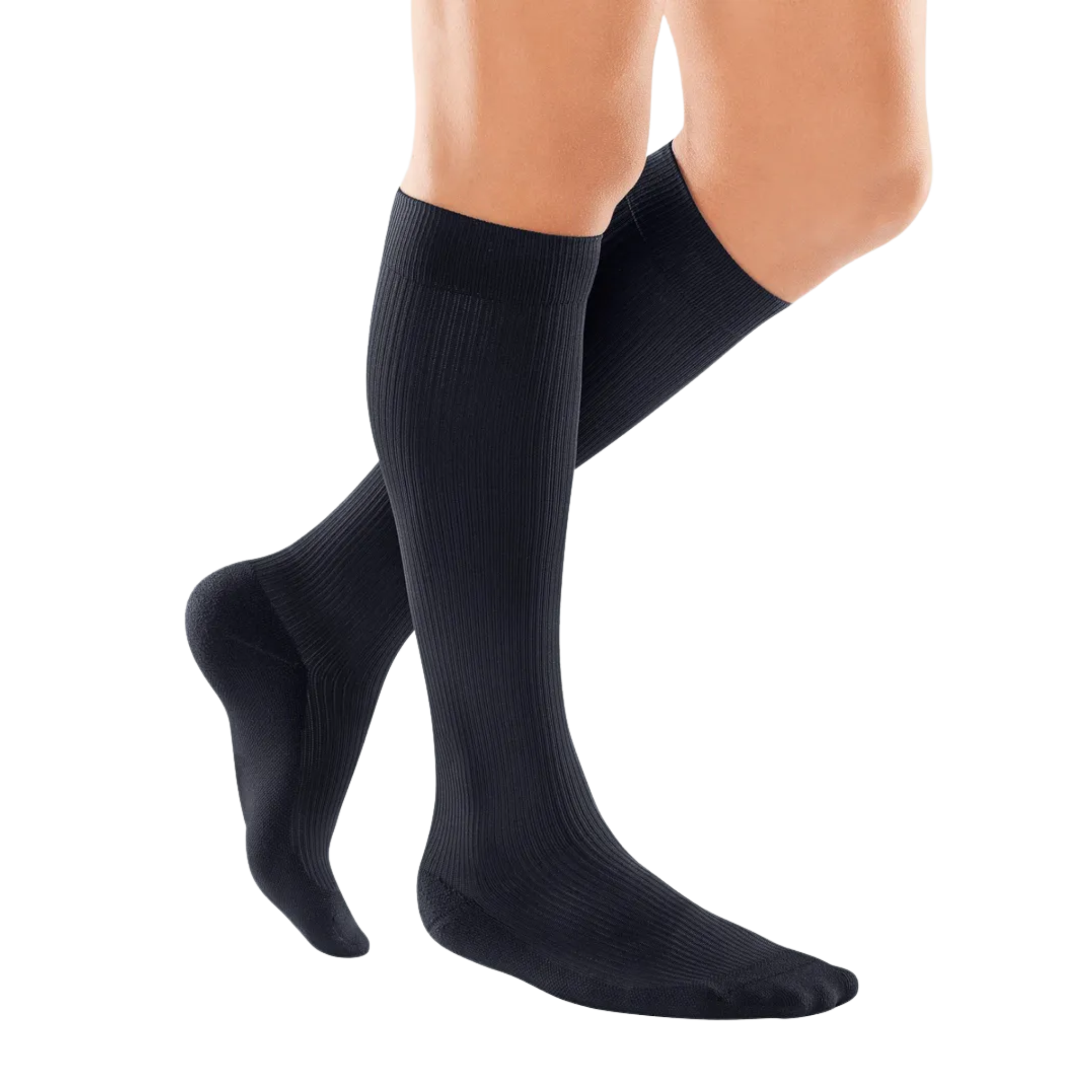 medi travel men knee high compression travel socks black