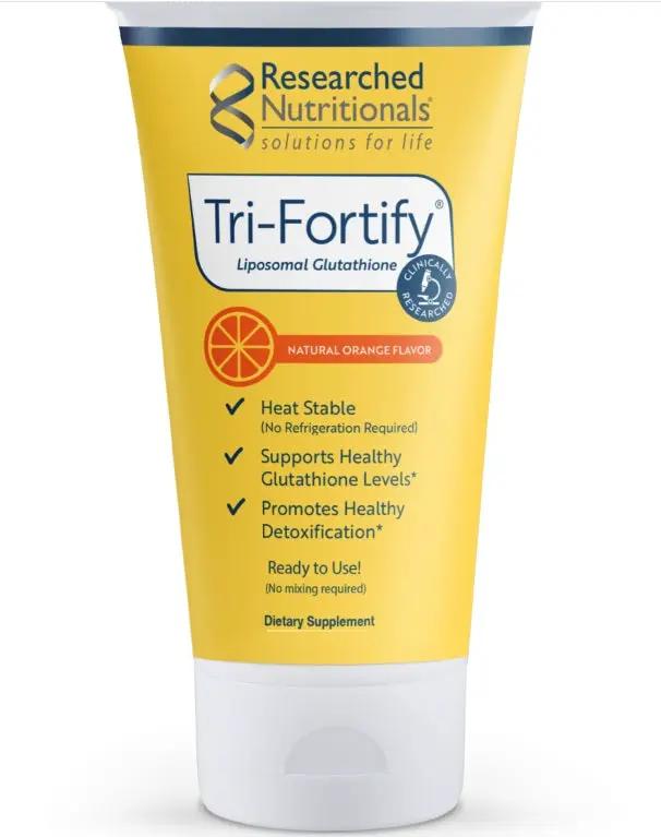 Tri-Fortify® Liposomal Glutathione – Orange Tube 120 ml antioxidant action,immune system,issues,Liposomal Glutathione,orange flavour