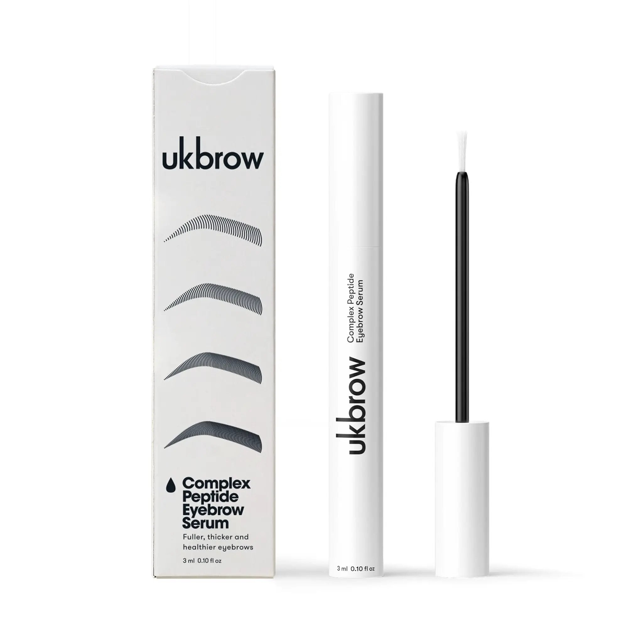 Ukbrow Eyebrow Serum Longer, Fuller Brows With Complex Peptide Formula 3ml Prostaglandin-Free Nourishing Brow Serum