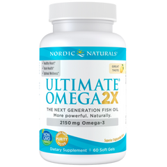 Nordic Naturals Ultimate Omega 2x 60 Soft Gels Supports Heart Health, Brain Health Omega-3 Supplement