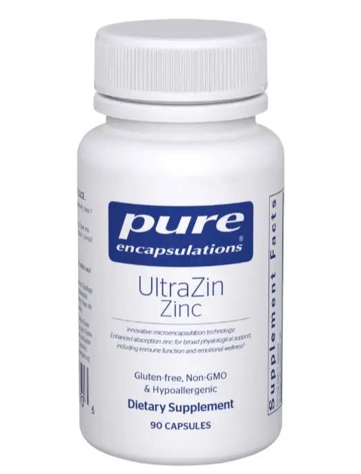 Pure UltraZin Zinc 90c emotional wellness,immune function,Immune system function suppor,issues,UltraZin Zinc