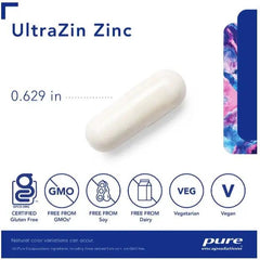 Pure UltraZin Zinc 90c emotional wellness,immune function,Immune system function suppor,issues,UltraZin Zinc