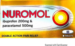 Nuromol Tablets 24 back neck shoulder pain,back pain,cramp pain,cramping pain,dental pain,foot pain,ibuprofen,ibuprofen with paracetamol,issues,joint pain,knee pain,leg pain,menstrual pain,muscle pain,nuromol,pain,pain and fever,pain free,pain relief,pain