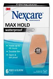 Nexcare Max Hold Waterproof Knee & Elbow 6 issues,max hold bandaged,max hold bandages,nexcare