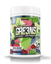 Nexus GRE3NS Daily Greens Probiotics Immune And Gut Support Dietary Supplement Wild Berry 240g