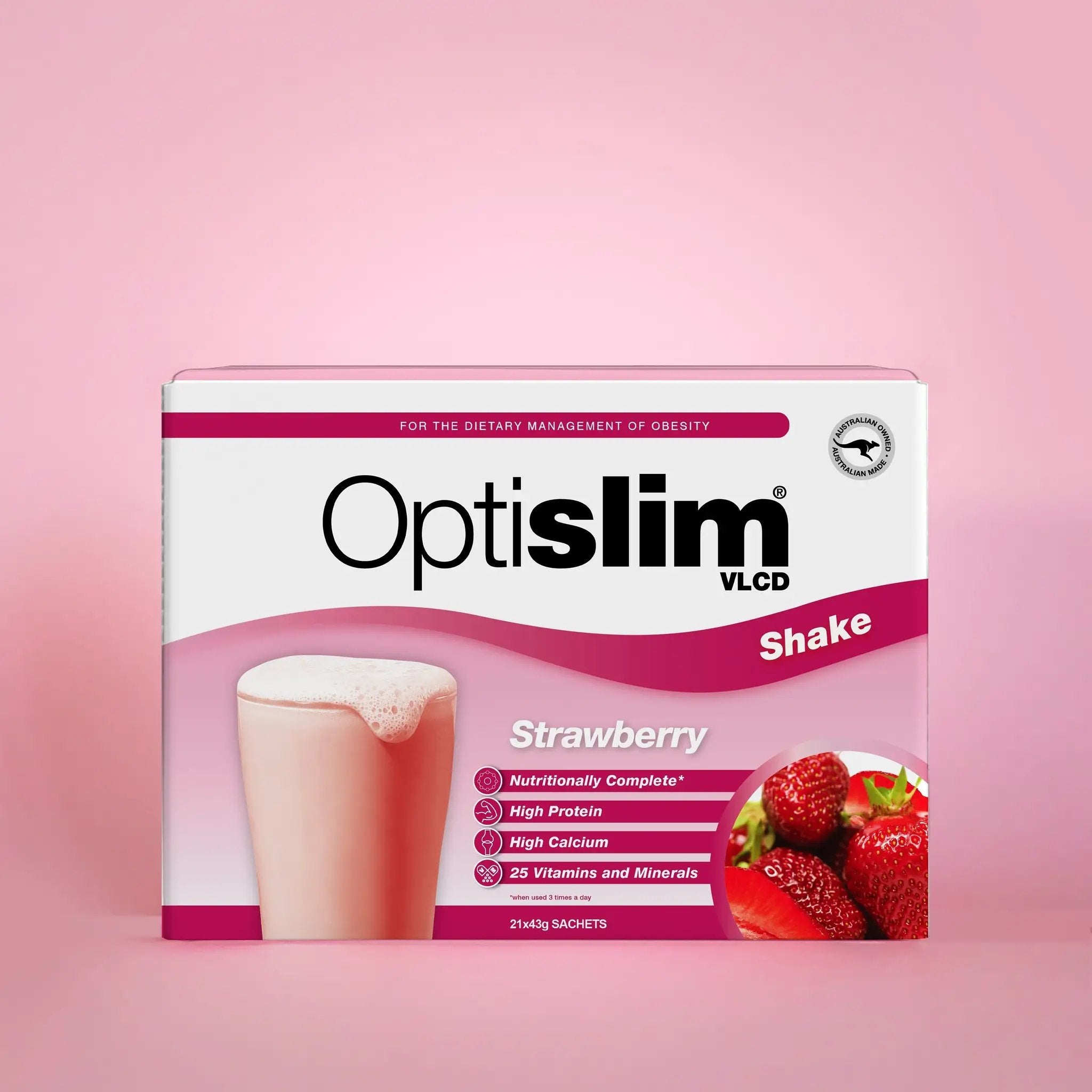 Optislim VLCD Shake Strawberry 21x43g