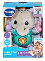 Vtech Cuddle & Sing Elephant adorably oversized ears,Cuddle and Sing Elephant,issues,Little ones,squeezing the plush arms
