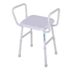 Viking Shower stool With Arms armrest,Armrests for support,armrests Shower stool,Christmas gift,christmas sale,Epoxy coated mild steel frame,Height adjustable seat,issues,mobility,mobility aids,Non-slip plastic seat,rust protection,shower,shower stool,Sho