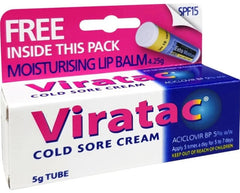Viratac Cold Sore Cream 5g Aciclovir 5%