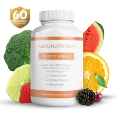 Koru Vitamin C 120 Cap arthritis joint pain,Baby skin care condition,dry skin,dry skin cream,Dry Skin Gel,Hydrating Skin Care,immune,immune function,immune health,Immune Support,Immune System Support,Immune System Support Pack,Joint & Muscle Restore Pack,