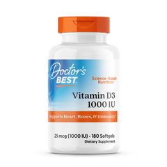 Doctor's Best Vitamin D3 1000 IU 180 Softgels