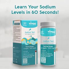 Vivoo Sodium Test Hydration Insight With App For At Home Hydration Monitoring Urine Test Strips (30 Strips)