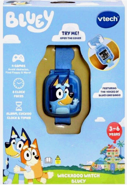 Vtech Bluey Wackadoo Watch chickenrat eggs,digital clock faces,games,issues,Wackadoo Watch,wristwatch for kids