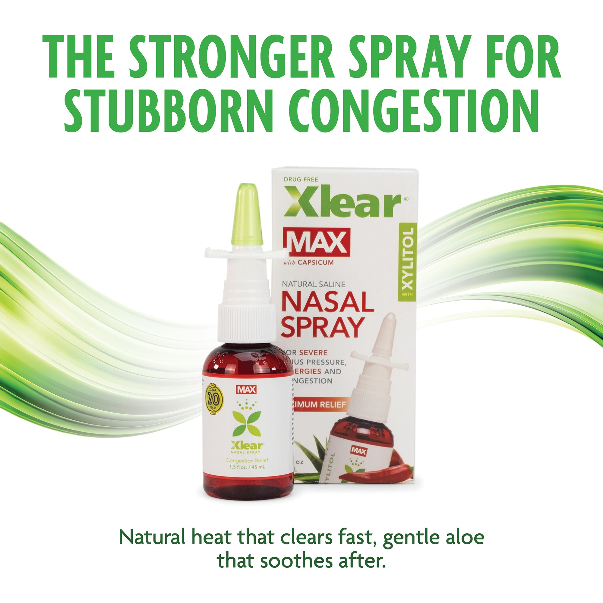 Xlear MAX Nasal Spray 45ml with Xylitol Capsicum and Aloe