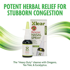 Xlear Rescue Nasal Spray 45ml Herbal Essential Oil Congestion Relief