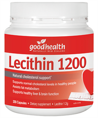Good Health Lecithin 1200 mg 200 Caps blood vessel and cholesterol support,cholesterol,fat metabolism,go cholesterol,Go Healthy Go Cholesterol Shield,issues
