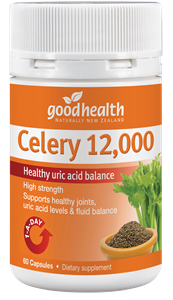 Good Health Celery 12,000 mg 60 Caps 000 mg,000 mg 60 Caps,celery,celery capsules,Good Health Celery 12,gout,gout fighter,issues,uric acid