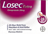 Losec Extra 20 mg 28 Tablets acid reflux,acidity,bloating,gas,indigestion,issues,losec,losec extra,omeprazole,reflux,wind