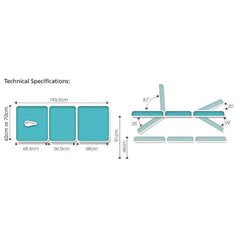 Allcare Muriwai 3 Section Electric Variable Height Table