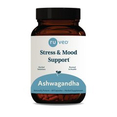 RU Ved Ashwagandha Stress Relief and Cognitive Support 60 Veg Capsules Adaptogen,Ashwagandha,Cognitive Support,Herbal Supplements,Mood Enhancement,Natural Relaxation,optimized,Stress Relief,Vegan Capsules