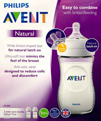 Philips Avent Baby Bottles 2 Pack 260 ml Natural Design Baby Bottles 260 ml,BPA-Free Baby Bottles,Natural Design Baby Bottles,optimized,Philips Avent Baby Bottles