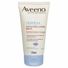 AVEENO Dermexa Fast & Long-Lasting Balm 75ml balm,cracked skin,dry skin,eczema cream,intensive moisturiser,issues,moisturiser,moisturising cream,very dry skin
