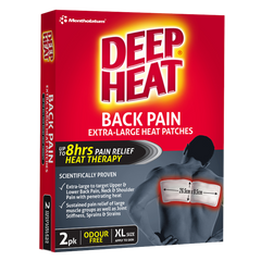 Deep Heat Back Patches Odourless 2's back patch,deep heat,deep heat patch,heat,issues,pain