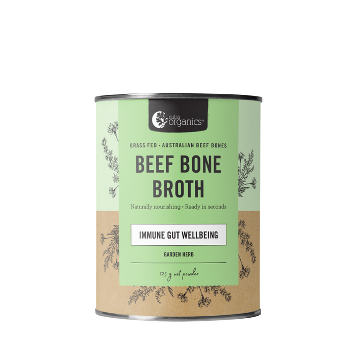 Nutra Organics Beef Bone Broth Garden Herb 125 gm beef bone broth,beef broth,Bone Broth,broth,issues,nutra organics