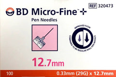 BD Micro-Fine Pen Needles 0.33m (29G)*12.7mm 100's BD Micro-Fine Pen Needles,issues,Medical Supplies,Micro-Fine Pen Needles,Pen Needles