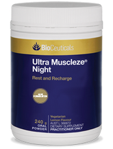 Bioceuticals Ultra Muscleze Night Rest and Recharge 240gm bioceuticals,issues,joint and muscle support,muscle,muscle ache,muscle cramps,muscle fatigue,muscle pain,muscle relaxation,muscle spray,probiotic,Ultra Muscleze® Night Rest and Recharge