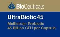 Bioceuticals UltraBiotic 45 Multistrain Probiotic 45 Billion CFU per Capsule 32 billion probiotics,50 billion probiotics,adult probiotics,children probiotics,Digestive probiotic,gut probiotics,infant probiotics,issues,oral probiotics,organic probiotic,pre