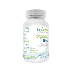 BioTrace Organic Zinc 60 Caps ageing,Anti Ageing,Antioxidants brain Energy,artemis de stress spray,BioTrace Organic Zinc,Blood Sugar Brain & Cognition Children's Health Detoxification Energy Minerals,Brain & Cognition,Brain and immune system support,Brain