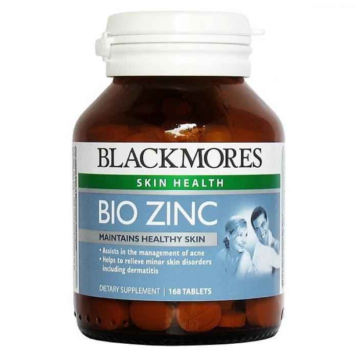 Blackmores Bio Zinc Tablets for immune support, 168 tablets in a bottle, aids skin health and manages acne.