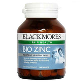 Blackmores Bio Zinc Tablets for immune support, 168 tablets in a bottle, aids skin health and manages acne.