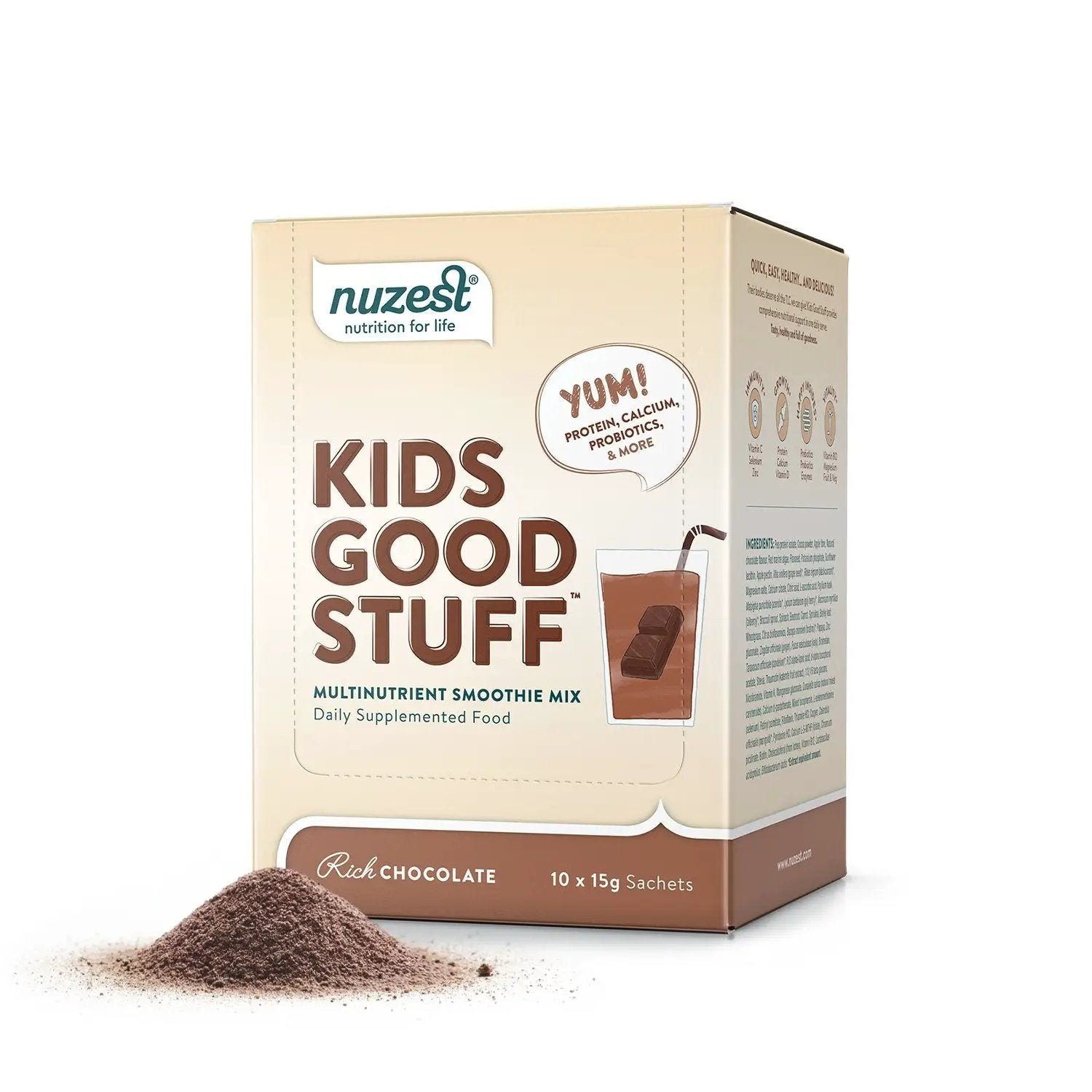 Nuzest Kids Good Stuff 10 Sachets chocolate adult probiotics,better price than chemist warehouse,cheaper than bargain chemist,cheaper than chemist warehouse,cheaper than HEALTH NZ,cheaper than Net Pharmacy,cheaper than NZ HEALTHSTORE,cheaper than pharmacy