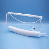 The ClearMask™ EZ-Adjuster clearmask,fully transparent mask,issues,mask block fluids and sprays,mask blocks aerosols,mask with full face visibility
