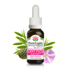 First Light Client Focus Support Flower Essence Oral Drops 20ml – Natural Practitioner Presence Remedy